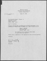Appointment letter from William P. Clements Jr. to George Bayoud, August 24, 1989