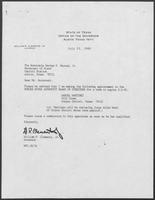 Appointment letter from William P. Clements Jr. to George Bayoud, July 25, 1989