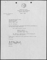 Appointment letter from William P. Clements Jr. to Jack Rains, June 4, 1987