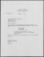 Appointment letter from William P. Clements Jr. to George Bayoud, December 13, 1989