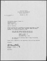 Appointment letter from William P. Clements to Secretary of State, George Bayoud, February 22, 1990