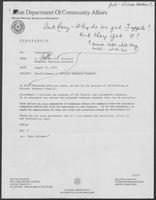 Memo from L. C. Harris to Linda Howell, August 14, 1979