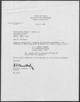 Appointment letter from William P. Clements Jr. to George Bayoud, July 20, 1989