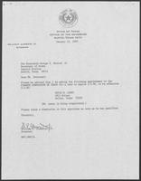 Appointment letter from William P. Clements Jr. to George Bayoud, January 15, 1990