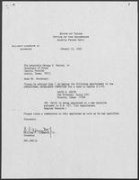 Appointment letter from Governor William P. Clements, Jr., to Secretary of State George Bayoud, January 23, 1990
