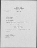 Appointment letter from Governor William P. Clements, Jr., to Secretary of State Jack Rains, June 23, 1988