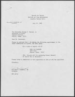 Appointment letter from William P. Clements Jr. to George Bayoud, July 24, 1989