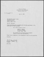 Appointment letter from William P. Clements Jr. to Jack Rains, June 13, 1989