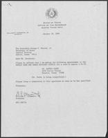 Appointment letter from William P. Clements Jr. to George Bayoud, January 18, 1990