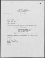 Appointment letter from William P. Clements to Secretary of State, Jack Rains, May 29, 1988