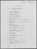 Solar Energy Committee roster, undated