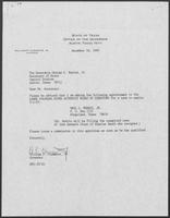 Appointment letter from Governor William P. Clements, Jr., to Secretary of State George Bayoud, December 18, 1989