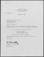 Appointment letter from William P. Clements to Secretary of State, Jack Rains, February 1, 1988