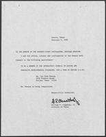 Appointment letter from William P. Clements to the Senate of the 71st Legislature, February 8, 1989
