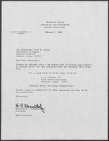 Appointment letter from William P. Clements to Secretary of State, Jack M. Rains, February 1, 1988