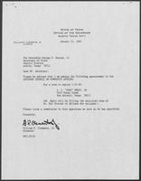 Appointment letter from William P. Clements to Secretary of State, George S. Bayoud, January 23, 1990