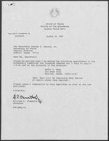 Letter from William P. Clements to George S. Bayoud, October 30, 1990 