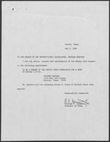 Appointment letter from William P. Clements to the Texas Legislature, May 5, 1989