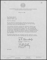 Letter from William P. Clements Jr. to Michel Halbouty, regarding the Advisory Committee on Petroleum and Natural Gas for the Texas Energy and Natural Resources Advisory Council, March 18, 1980