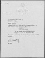 Letter from William P. Clements to George S. Bayoud, November 10, 1989 