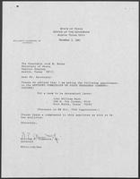 Appointment letter from William P. Clements Jr. to Jack Rains, December 3, 1987