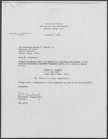 Appointment letter from William P. Clements Jr. to George Bayoud, January 2, 1990