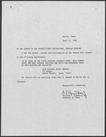 Appointment letter from William P. Clements to the Senate of the 71st Legislature, April 27, 1989