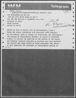 Telegram from Jimmy Cater to William P. Clements, Jr., regarding undocumented aliens, May 9, 1979