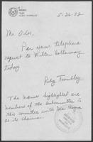 Memo from Milton Holloway to William P. Clements, Jr., regarding Appointments to Texas Energy Natural Resources Advisory Council (TENRAC) Committees, April 19, 1982