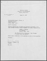Appointment letter from William P. Clements to Secretary of State, George S. Bayoud, August 24, 1989
