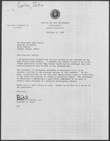 Correspondence between Governor John Carlin and William P. Clements, Jr., January - February, 1980