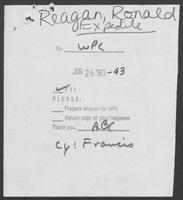 Telegram from Ronald Reagan to William P. Clements, Jr., June 26, 1980