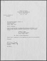Appointment letter from William P. Clements, Jr., to Secretary of State George Bayoud, June 11, 1990