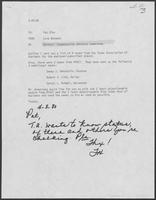 Memo from Lora Bennett to Pat Oles regarding Workers Compensation Advisory Committee, March 28, 1980