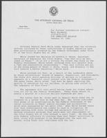 Press Release from office of Attorney General of Texas Mark White, January 15, 1981