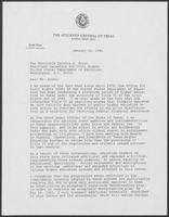 Letter from Mark White to Cynthia Brown, January 14, 1981