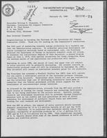 Letter from John Sawhill to William P. Clements, Jr., February 19, 1980