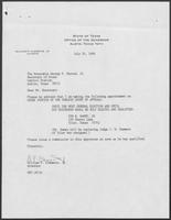 Appointment letter from William P. Clements to Secretary of State, George Bayoud, July 24, 1989