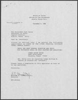 Appointment letter from William P. Clements to Secretary of State, Jack Rains, September 6, 1988
