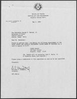Appointment letter from William P. Clements to Secretary of State, George Bayoud, May 2, 1990