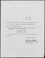 Appointment letter from William P. Clements to the Senate of the 71st Legislature, April 5, 1990