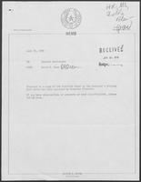 Copy of the Position Paper on William P. Clements Jr.'s Wiretap Bill June 20, 1980