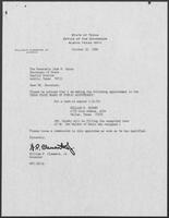 Appointment letter from William P. Clements to Secretary of State, Jack Rains, October 10, 1988