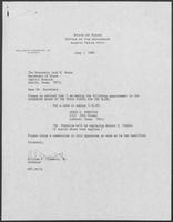 Appointment letter from William P. Clements to Secretary of State, Jack Rains, June 1, 1989
