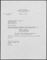 Appointment letter from William P. Clements, Jr., to Secretary of State George Bayoud, December 13, 1989