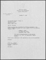 Appointment letter from William P. Clements to Secretary of State, George Bayoud, December 21, 1989