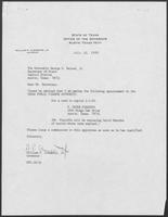 Appointment letter from William P. Clements to Secretary of State, George Bayoud, July 28, 1989