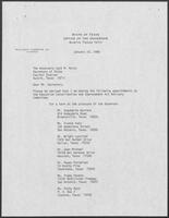 Appointment letter from William P. Clements to Secretary of State, Jack Rains, January 14, 1988