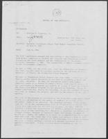 Memorandum from Jarvis E. Miller and Governor William P. Clements, Jr., July 8, 1982