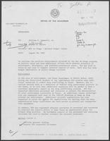 Memorandum from Jarvis E. Miller to Governor William P. Clements, Jr., August 20, 1982